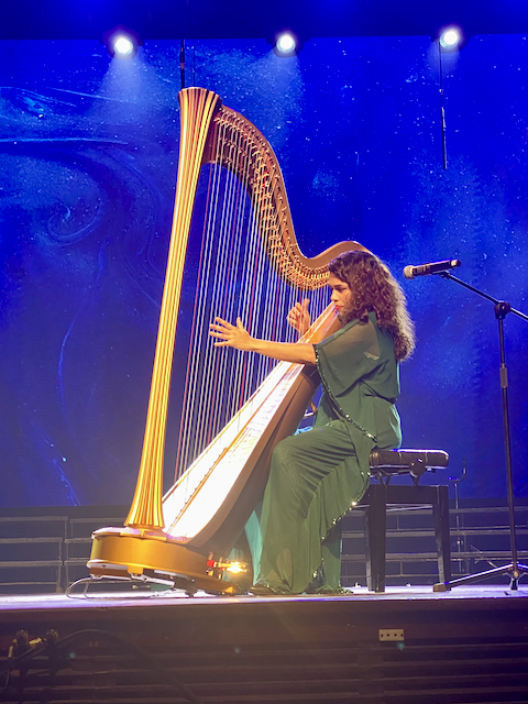 Susan's harp student Meagan Pandean in concert