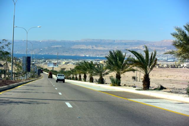 The road into Aqaba.