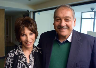 Susan with the head of the Palestinian Nurses Association.