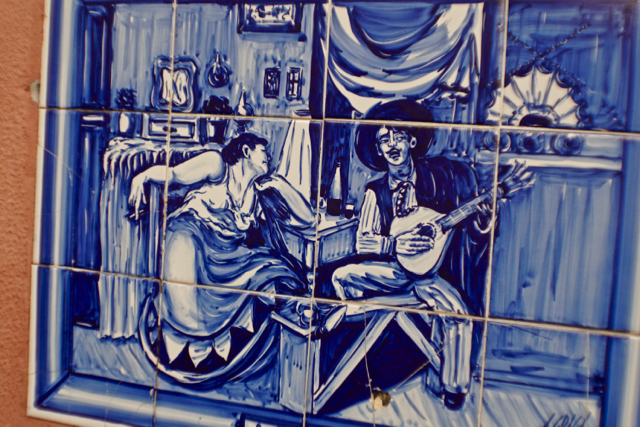 Fado (Portuguese folk-love songs) represented in tiles.