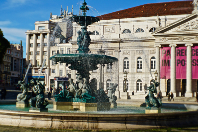 One of Lisbon’s many ornate fountains.