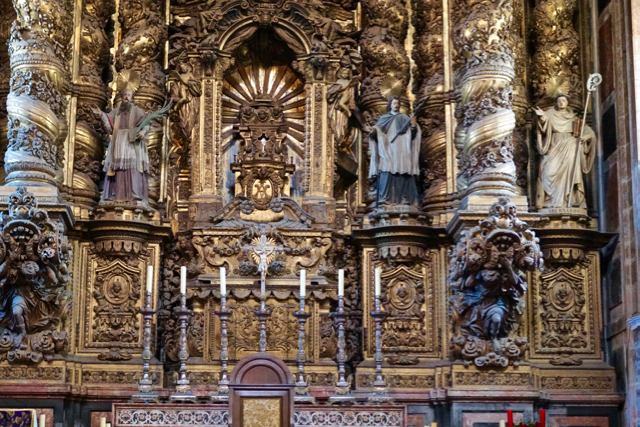 Detail of ornate cathedral interior.