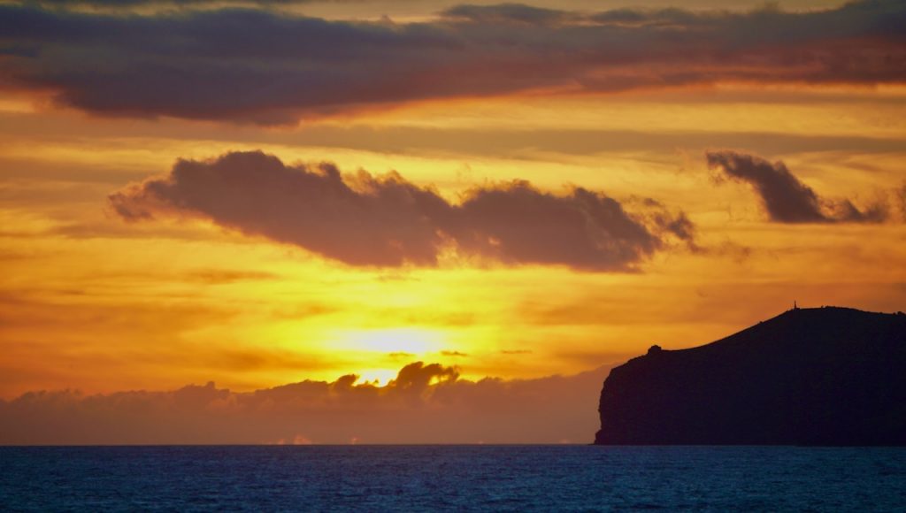 Sunset over the Cape Verde Islands