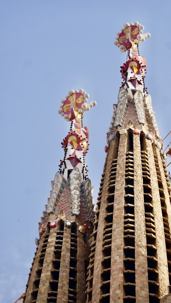 Details of two of the spire tops
