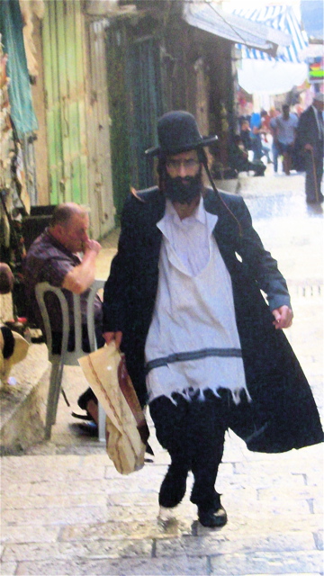 Haredi (Orthodox) Jew in traditional garb.