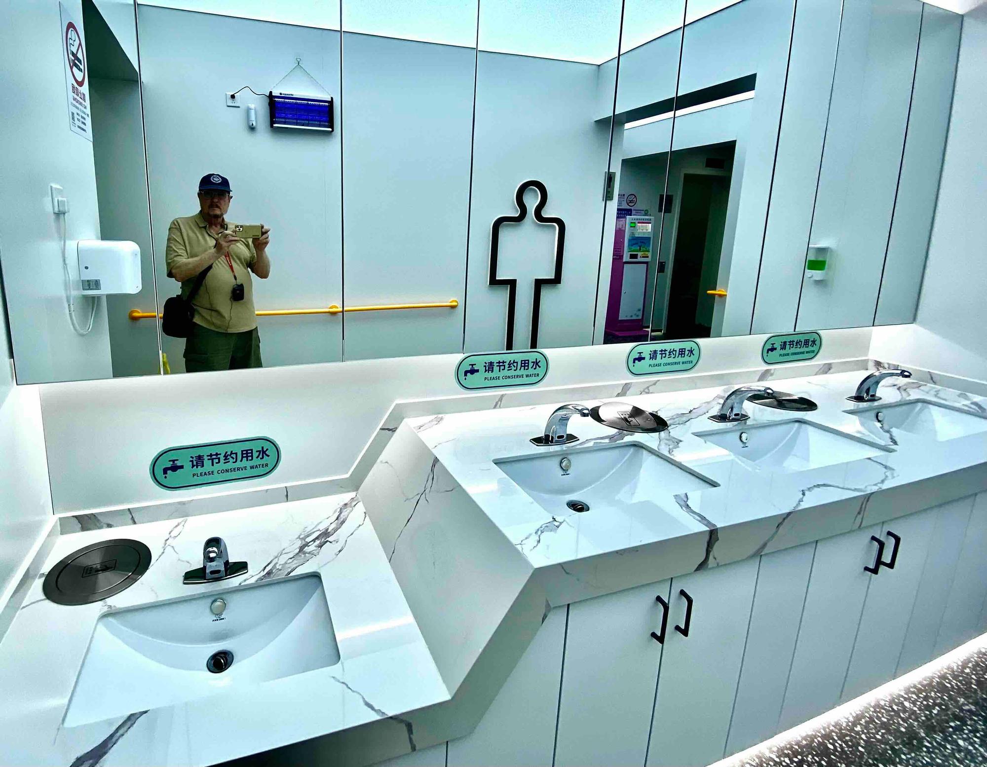 The cleanest public bathroom I've ever visited