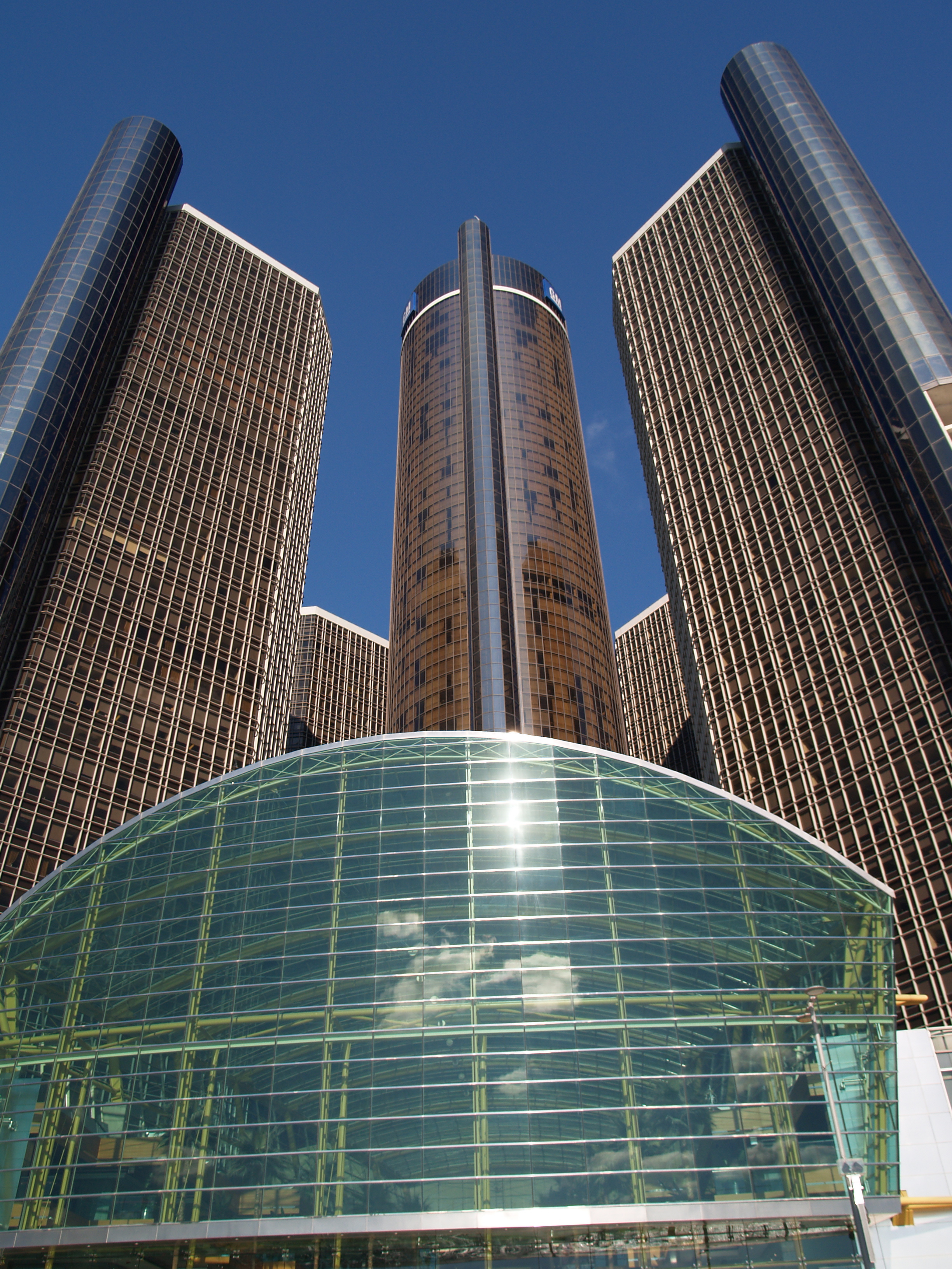 Detroit Riverfront Skyscrapers, including GM Building